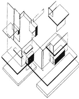 Figure 23. T. van Doesburg. Counter-constructive  analysis of the Private House,  1924 