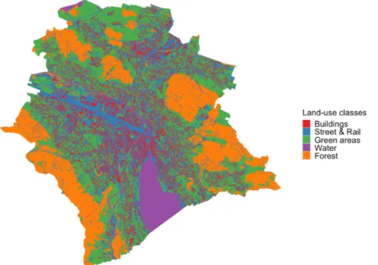 Fig. 2 shows that when the model is applied to predict the temper- temper-ature for the 30 th  of June 2019 at 15:00, a hot day for the district of the  city of Zürich, the RF and XGBoost predict the same general patterns