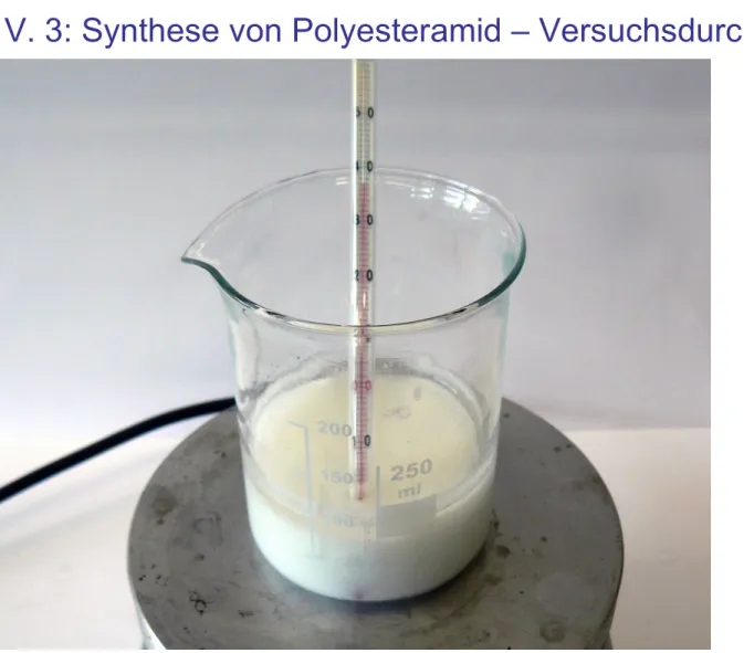 Abb. 14: Ausfällen von Hexamethylendiaminadipat. [Eigene Aufnahme]