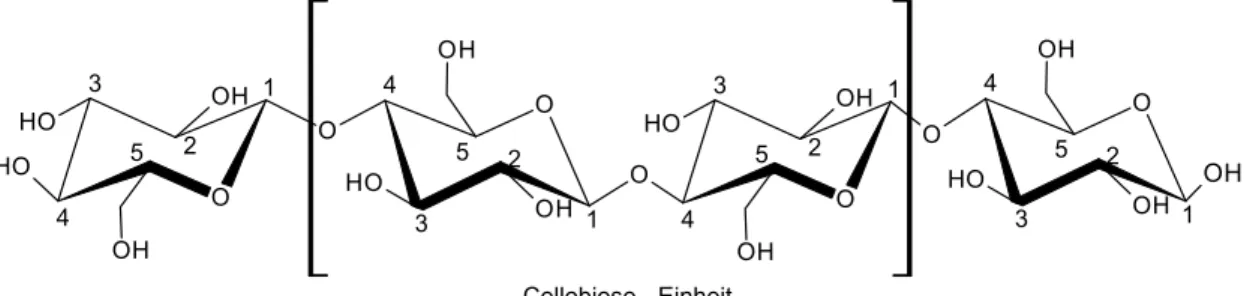 Abb. 7: Chemischer Aufbau der Cellulose 