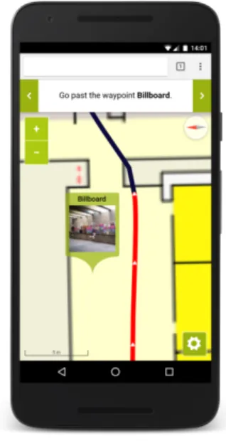Fig. 3: User interface of the data collection app. The  cur-rent area is highlighted in light red.