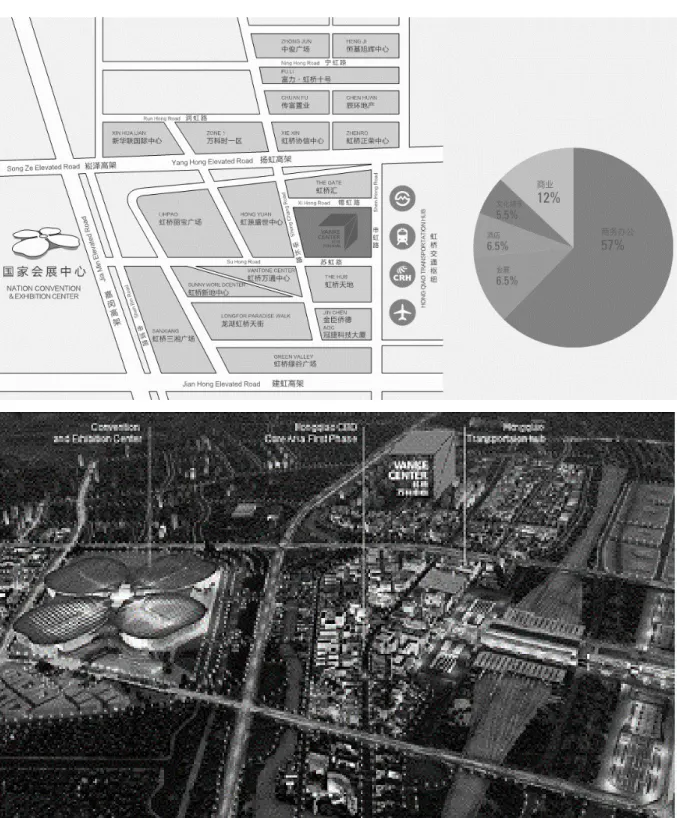 Fig. 4: Location of Hongqiao Vanke Center within Phase I development 