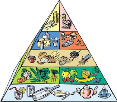 Abb. 6: Die Ernährungspyramide (Quelle: www.wellcon.ch)