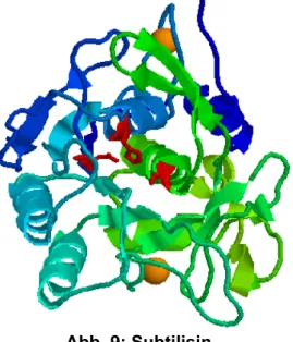 Abb. 8: Enzymatische Zersetzung von  Eigelb durch Proteasen