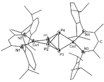 Figure 1. Molecular structure of 1a in the crystal. Hydrogen atoms are omitted for clarity