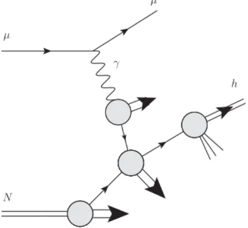 FIG. 2. Resolved-photon contribution to high-p T hadron pro- pro-duction in lepton scattering.