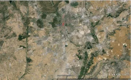 Abbildung 3 Madrid und Umgebung von oben  Quelle: Google earth am 03.01.2016