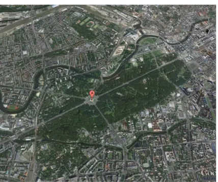 Abbildung 15 Berlin, Siegessäule, Großer Stern  Quelle: Google earth am 03.01.2016 