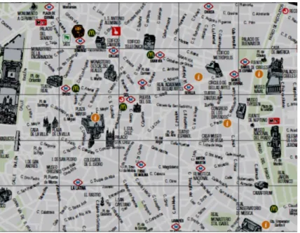 Abbildung 21 Ausschnitt aus Mapa turístico de Madrid  Quelle: http://www.esmadrid.com 123   