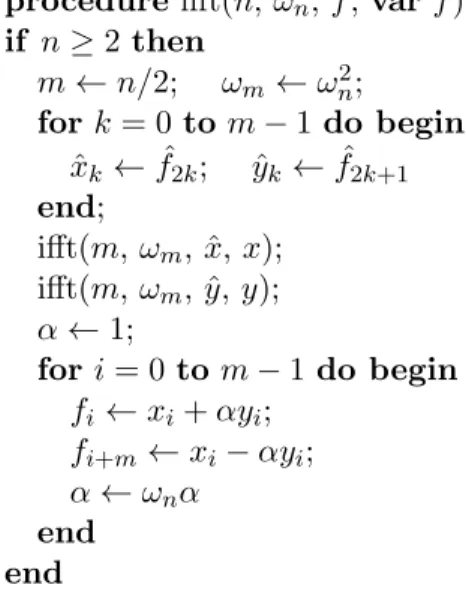 Abbildung 8.1: Schnelle Fourier -Synthese f = Q n f ˆ