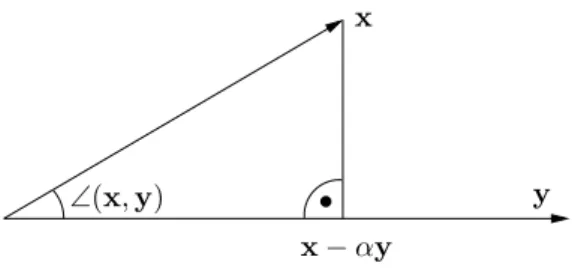 Abbildung 4.1: Definition des Winkels Besonders einfach ist der Fall eines dominanten Eigenwerts: Falls
