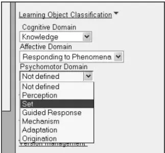 Figure 3: Classification of a Learning Object in EDMedia