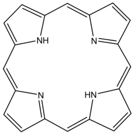 Abb. 9: Molekülstruktur Porphyrin 