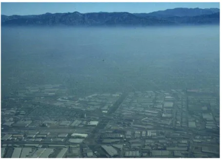 Figure 4.11: Polluted air trapped under an inversion over Los Angeles.