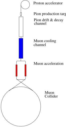 Figure 1: Schematic of a Muon Collider complex.