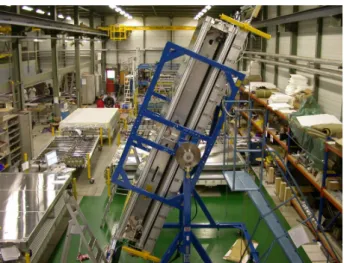 Fig. 7. Installation of a BOS muon station in the ATLAS detector.