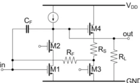Fig.  3 – 8xAFE Charge-Sensitive-Preamplifier Schematic.   