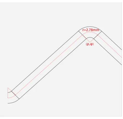 FIG. 19: Detail of the accordion structure of one absorber. The electrode shape is the same with a different thickness.