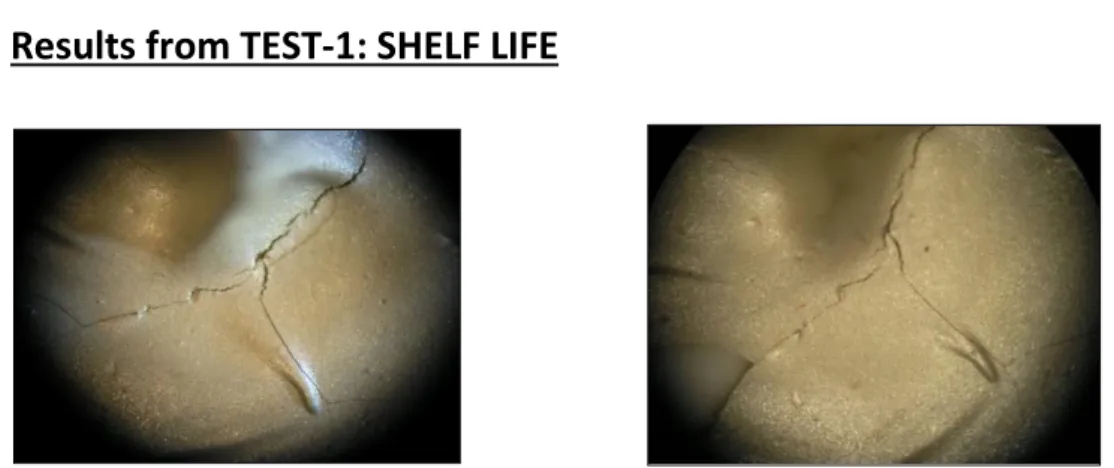 Fig. 29: Ceramic substrate with EXPIRED H20E after one and two cycles of LN 2  respectively.