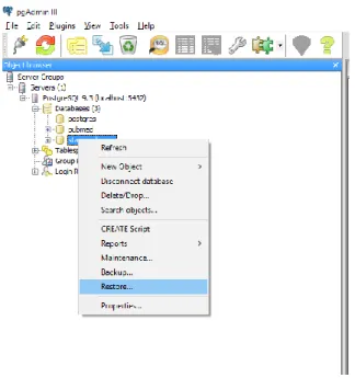 Figure 4. Restore option from the context menu. 