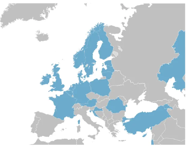 Figure 6: EHEA countries represented at the PL4SD conference 2014 