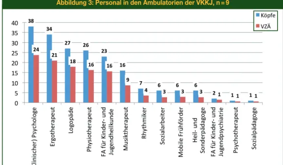 Abbildung 3: Personal in den Ambulatorien der VKKJ, n = 9