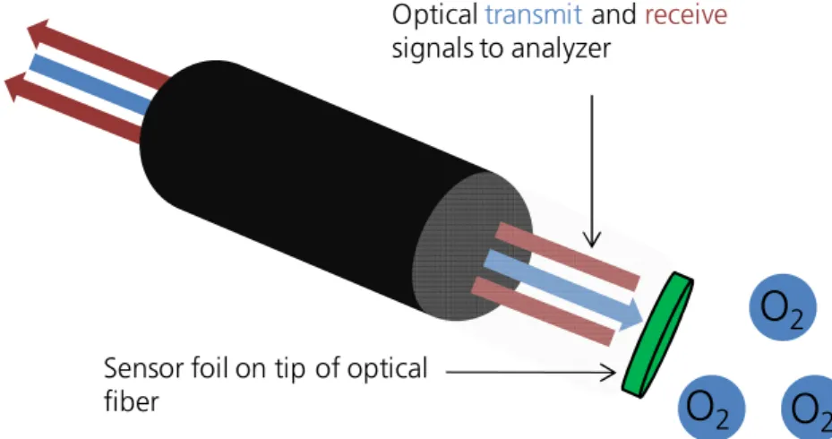 Figure A3. Optical measuring principle of oxygen sensing by PreSens Precision Sensing, Regensburg