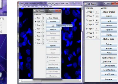 Fig. 17: Cell Counter plugin  Fig. 17: Fiji Analysis of single channels using the built- built-in plugbuilt-in Cell Counter 