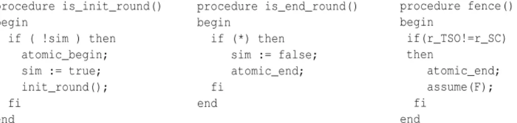 Fig. 4. Procedures is init round(), is end round(), and fence().
