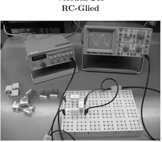 Abbildung 1: Versuchsaufbau: RC-Glied