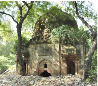 Abb.  1:  Nicht  geschütztes  historisches  Grabmal  Delhi  (Foto: T. Trumpp) 