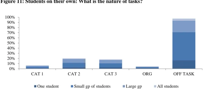 Figure 11: Students on their own: What is the nature of tasks? 