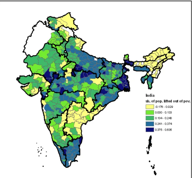 Figure S3.1b – Poverty reduction, by district 1983-99 (% of rural pop. lifted out of  poverty) 