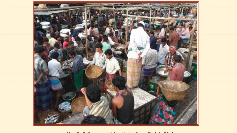 Abb. 3: Frühmorgendlicher Verkauf von Fisch in Dhaka 