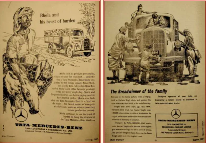 Abb. 1: Werbung für LKWs aus der Tata-Mercedes-Benz Kooperation aus der Zeitschrift 