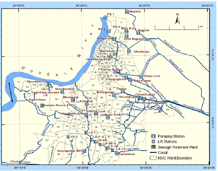 Figure 2.8  Pumping stations in KMC 