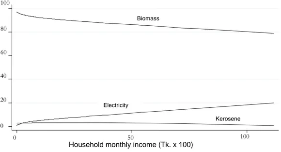 Figure 3: Household energy consumption share by income 