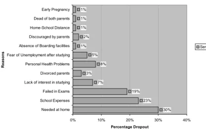 Figure 4: Reasons for School Dropout 