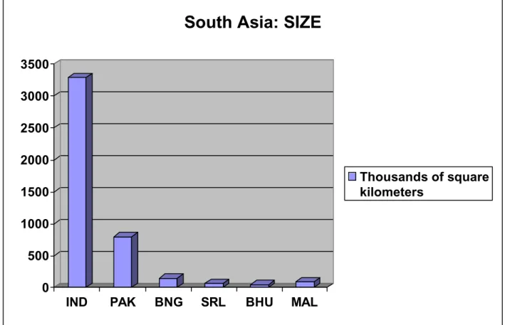 Figure 1: South Asia: Size 0500100015002000250030003500