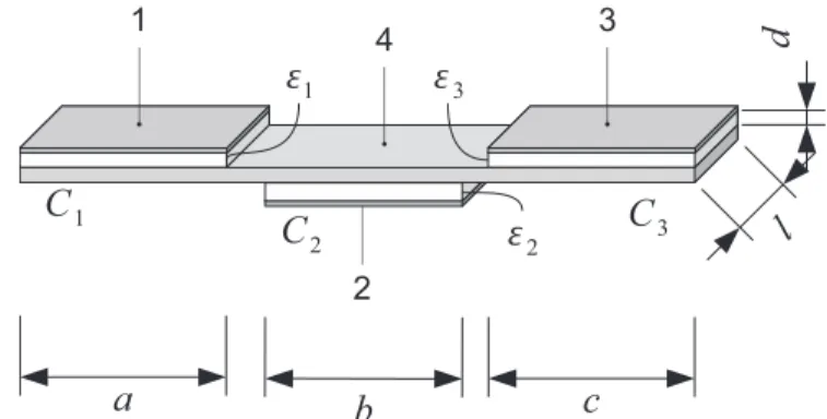 Abbildung 3. Gegebene Anordnung von drei Kondensatoren