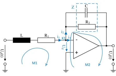 Abbildung 12: Elektrische Schaltung mit Operationsverstärker, Musterlösung
