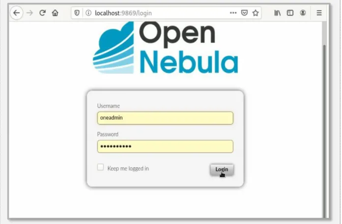 Figure 2: OpenNebula Login Page 