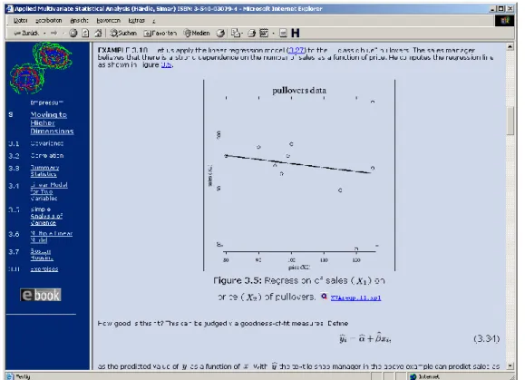 Figure 4: Applied Multivariate Statistics: HTML page with link to an example