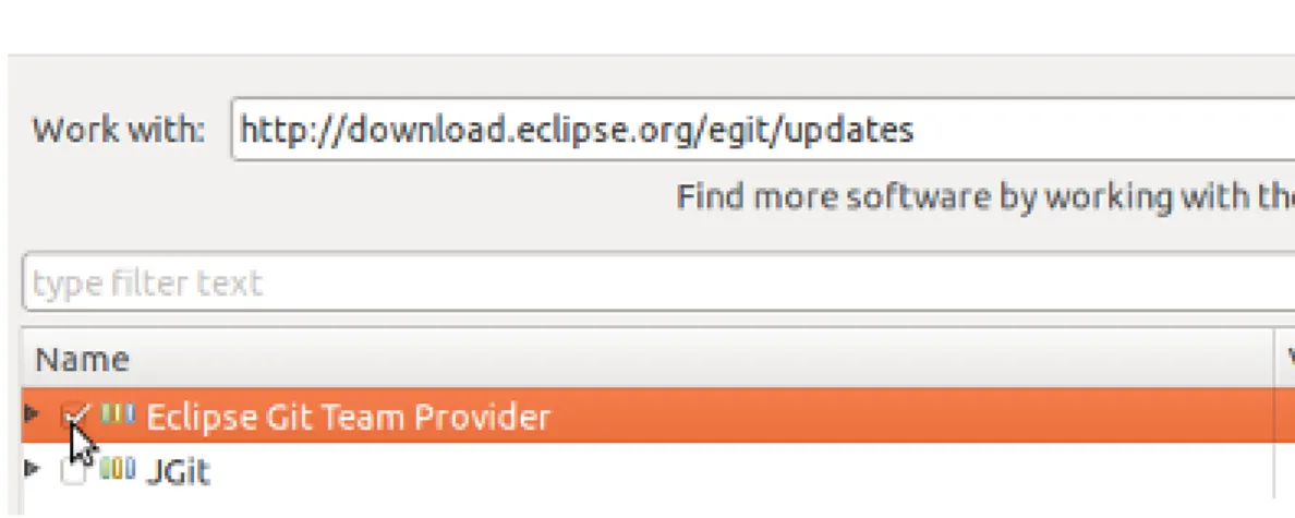Abbildung 13: eGit in Eclipse installieren