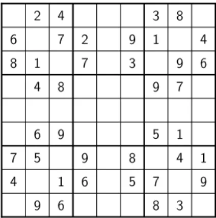 Abbildung 3: Beispiel Sudoku aus der Zeit 32/2008