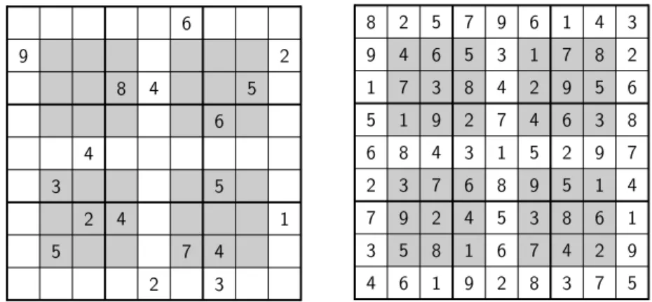 Abbildung 5: Sudoku der International Herald Tribune samt Lösung