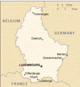 Abbildung 1: Luxemburg und Umgebung