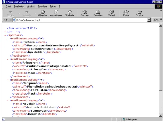 Abbildung 4: XML-Dokument im Browser