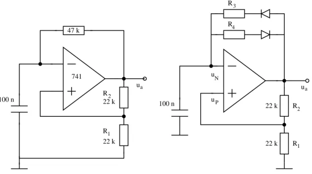 Abbildung 4: a) 100 Hz-Generator, b) Multivibrator mit IOP