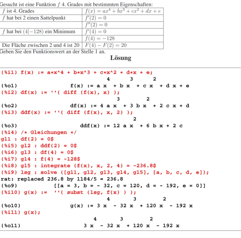 Abbildung 5.6: Der Code ist hier: 239 Zuerst wird eine Funktion mit den Variablen a, b, c, d, e definiert.